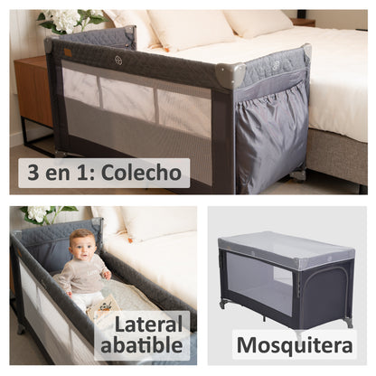 Berço de viagem e cercadinho co-sleeping 3 em 1 TREND