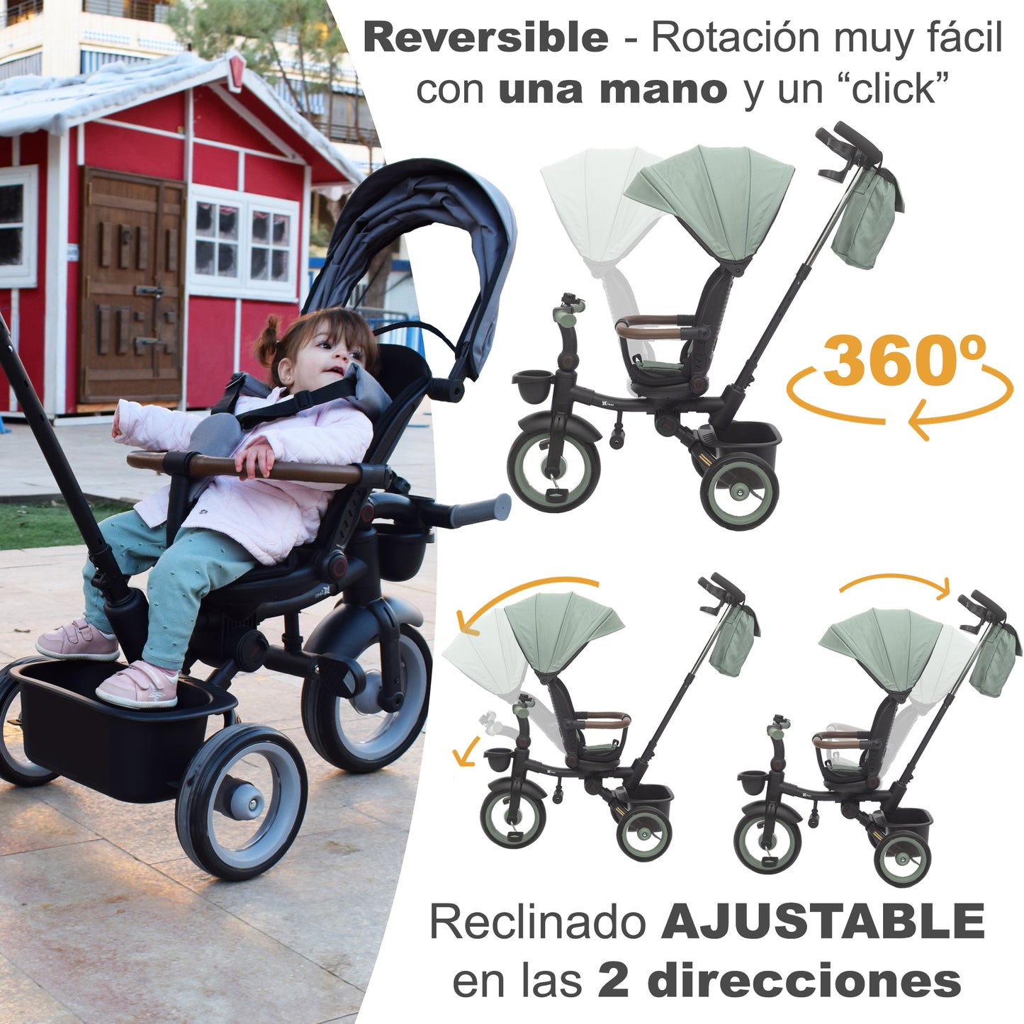 Triciclo Evolutivo Bebé SAMI Plegable de Twinly