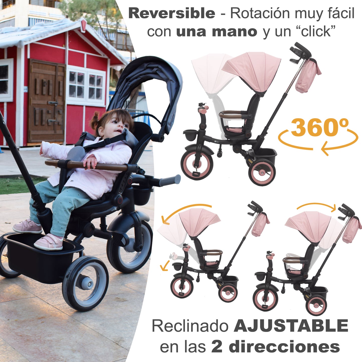 Triciclo Evolutivo Bebé SAMI Plegable de Twinly