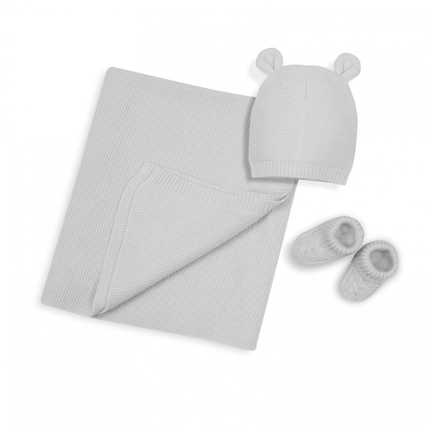 Conjunto de presente Interbaby xale, chapéu e botinhas