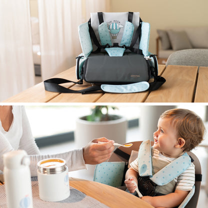 Trona Portátil Bebé 3 en 1: Asiento, mochila y bandolera de Olmitos