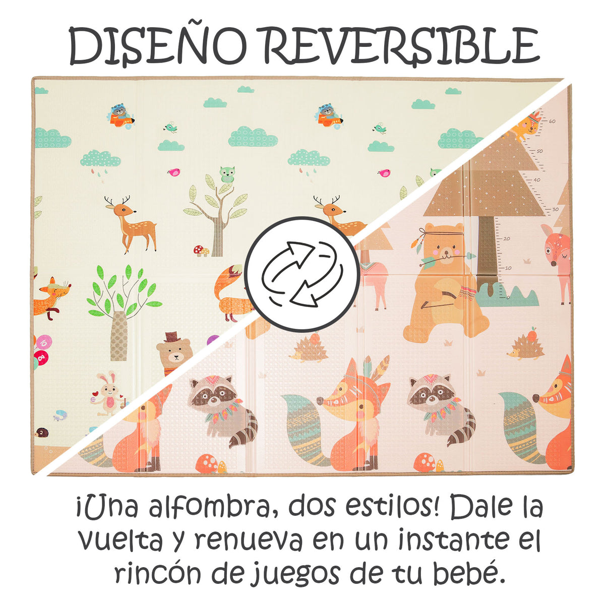 Alfombra de juegos plegable para bebé de Olmitos