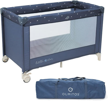 Berço de viagem portátil dobrável Olmitos Little Star para bebês 