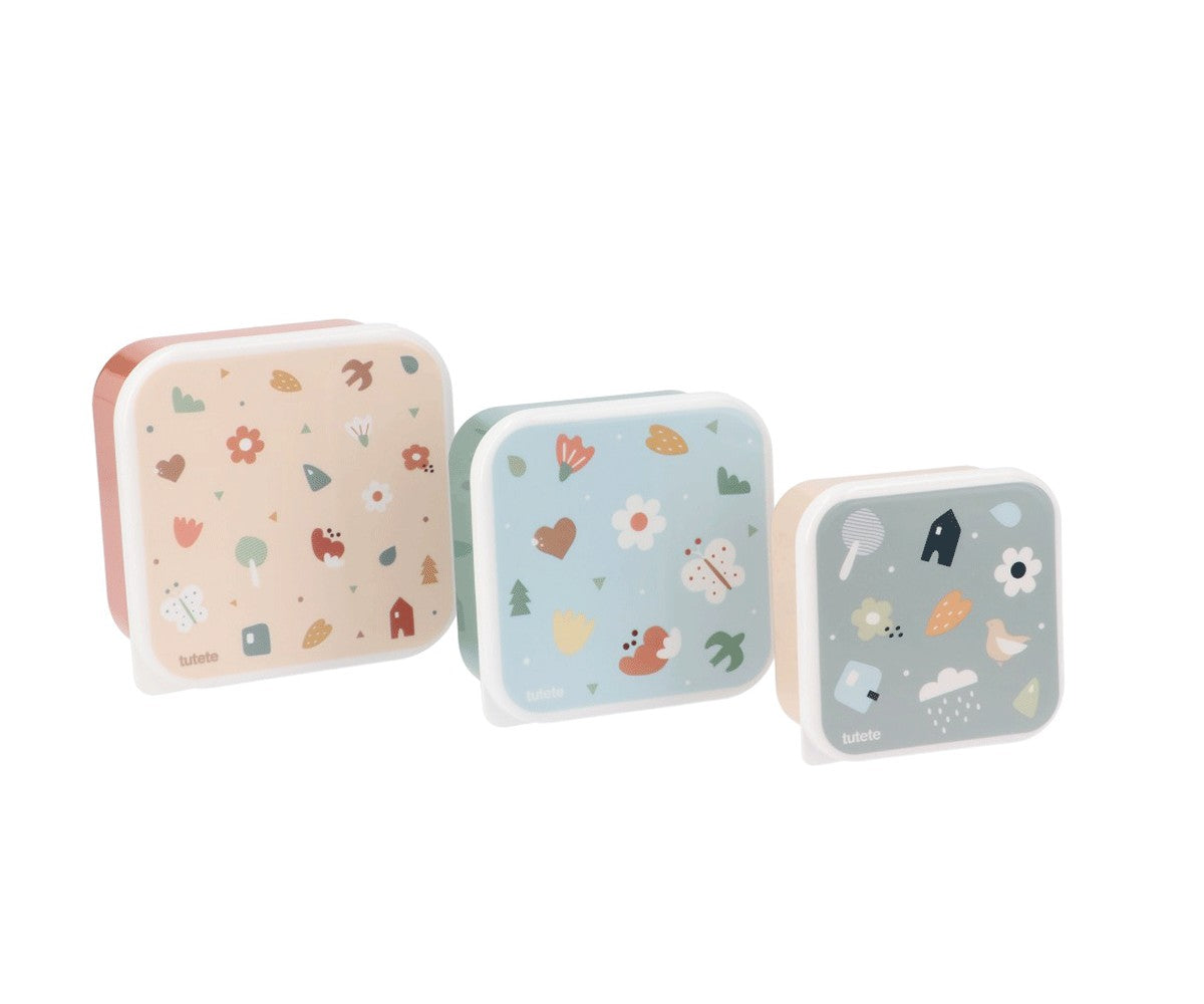 3 Cajas Almuerzo Geometric Nature de Tutete