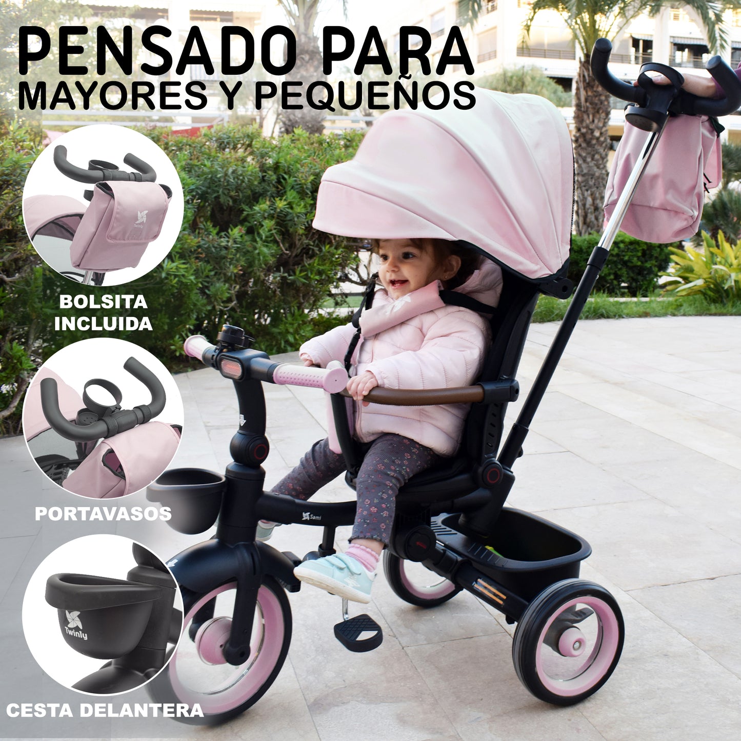 Triciclo Evolutivo Bebé SAMI Plegable de Twinly