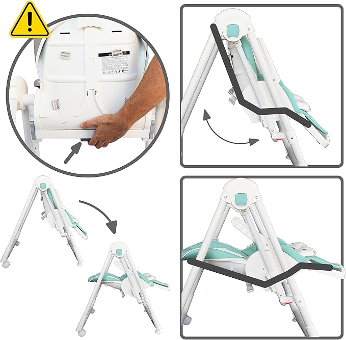 Cadeira alta multifuncional 3 em 1 Twinly Movity Pro com balanço e cadeira de balanço