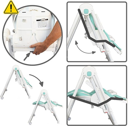 Cadeira alta multifuncional 3 em 1 Twinly Movity Pro com balanço e cadeira de balanço