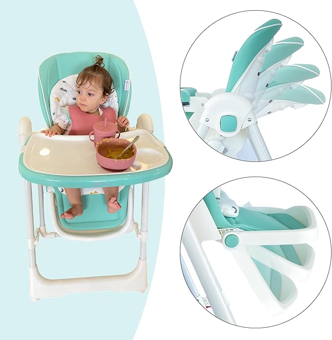Cadeira alta multifuncional 3 em 1 Twinly Movity Pro com balanço e cadeira de balanço