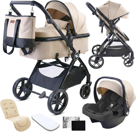 Cochecito Convertible Bebé 3 en 1 Fabuly con silla de coche i-size de Twinly
