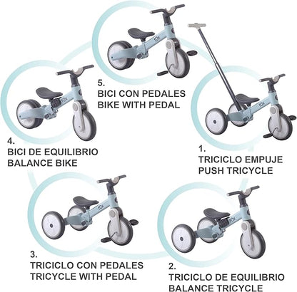 Triciclo Evolutivo para Bebês Olmitos Fox 5 em 1