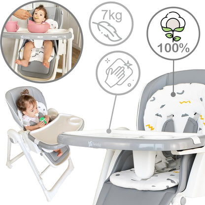 Cadeira alta multifuncional 3 em 1 Twinly Movity Pro com balanço e cadeira de balanço