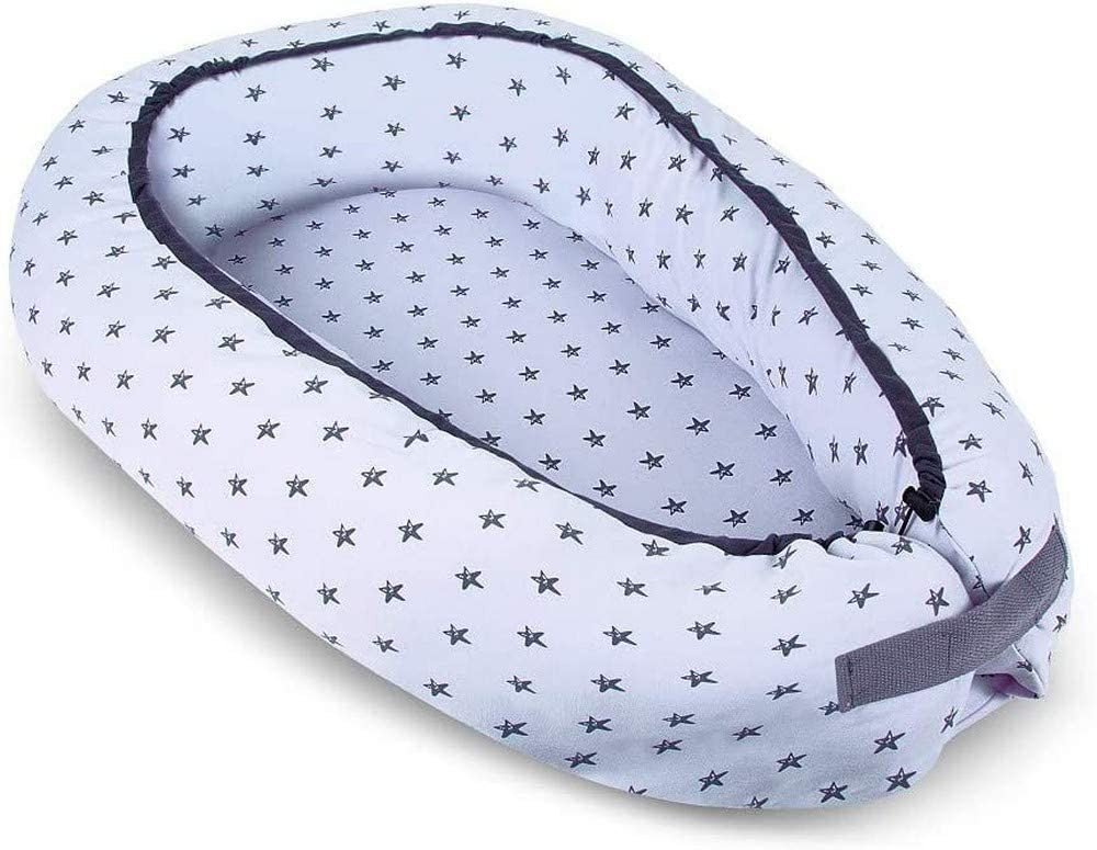 Almofada de ninho co-leito anti-capotamento Interbaby Stars 