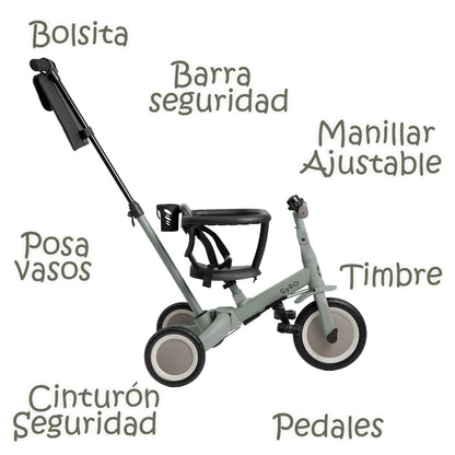 Triciclo Evolutivo de Bebé 5 en 1 GYRO de Olmitos