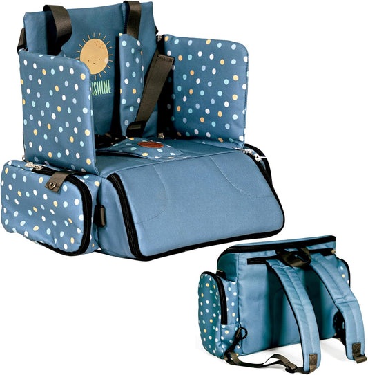 Cadeira alta portátil para bebês Olmitos 3 em 1: assento, mochila e tipoia 