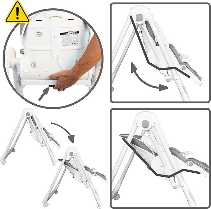 Cadeira alta multifuncional 3 em 1 Twinly Movity Pro com balanço e cadeira de balanço