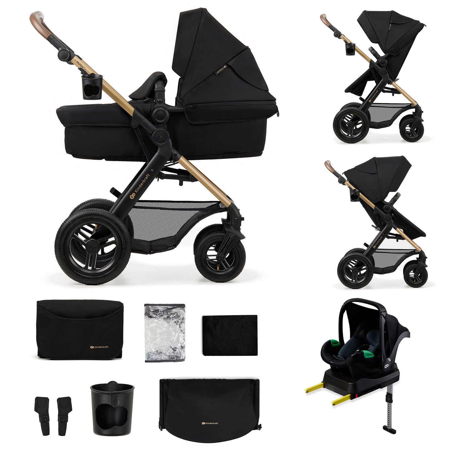 Cochecito Convertible 4 en 1 MOOV 2 AIR de Kinderkraft