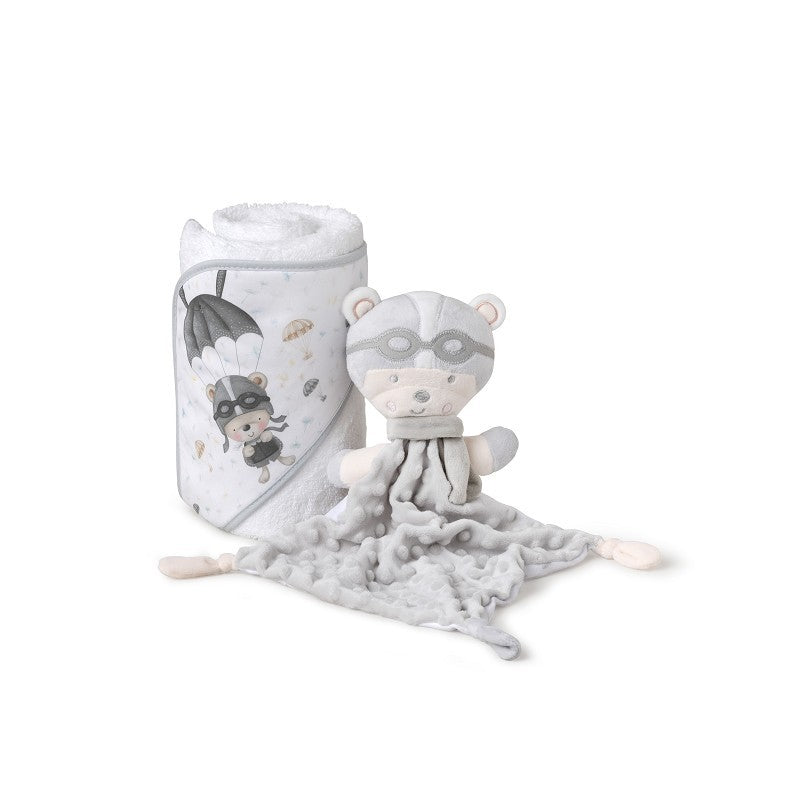 Capa de Banho Paraquedista Interbaby + Conjunto Doudou 