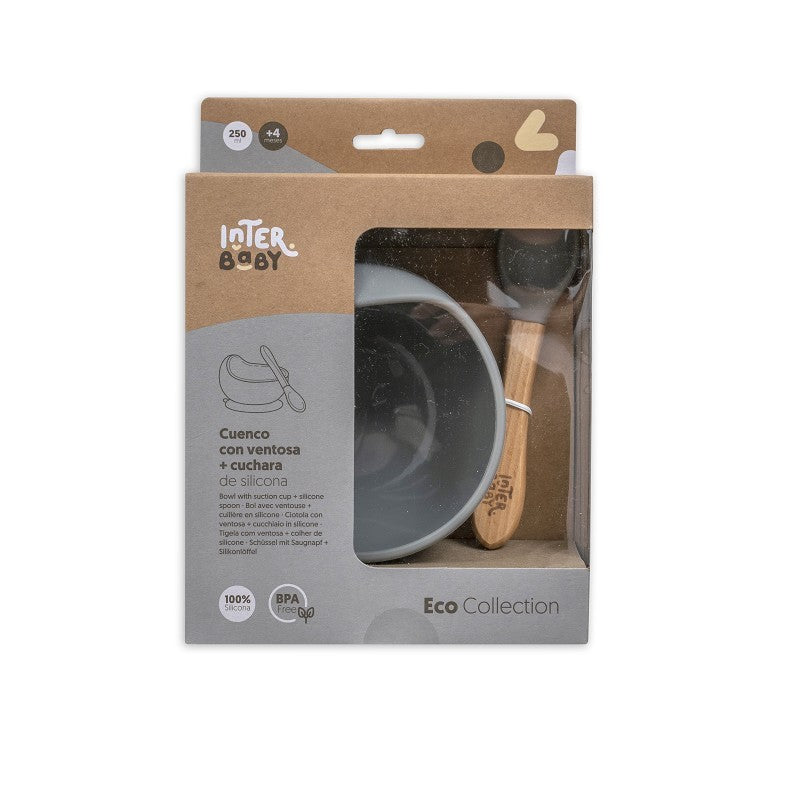 Tigela de Silicone Interbaby com Ventosa + Colher
