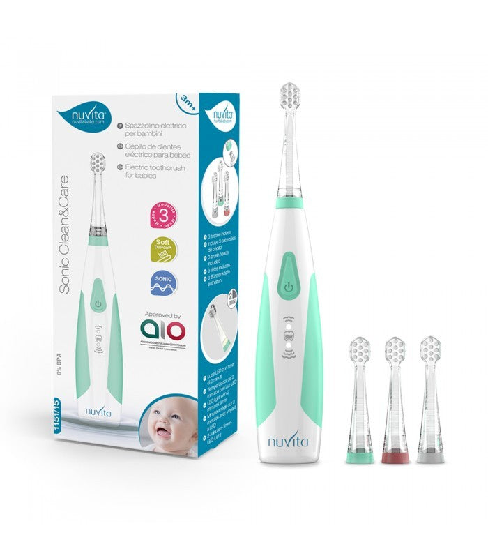 Escova de dentes elétrica Sonic Clean &amp; Care Nuvita para bebês e crianças