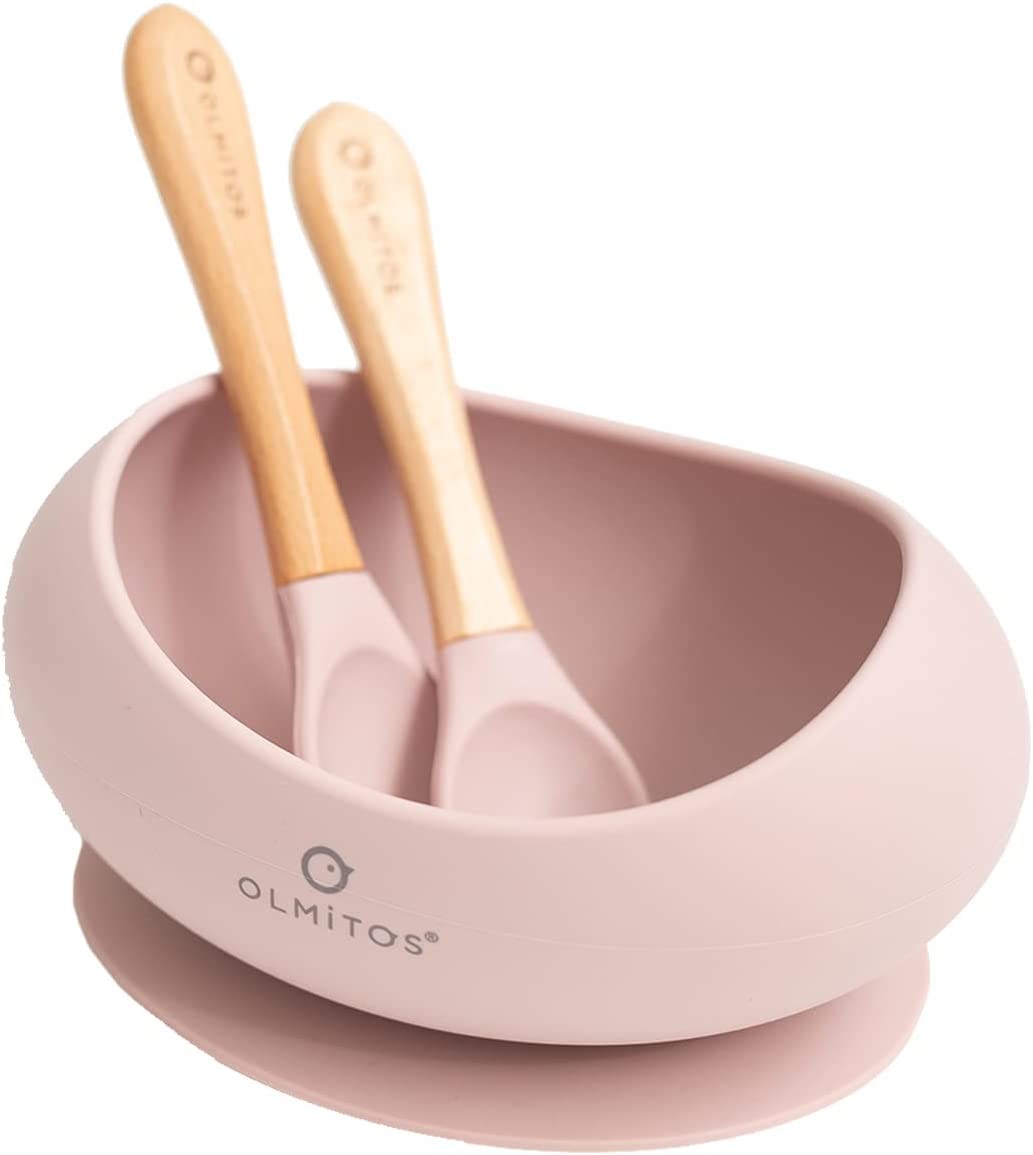 Talheres de silicone de 3 peças com ventosas BY OLMITOS 