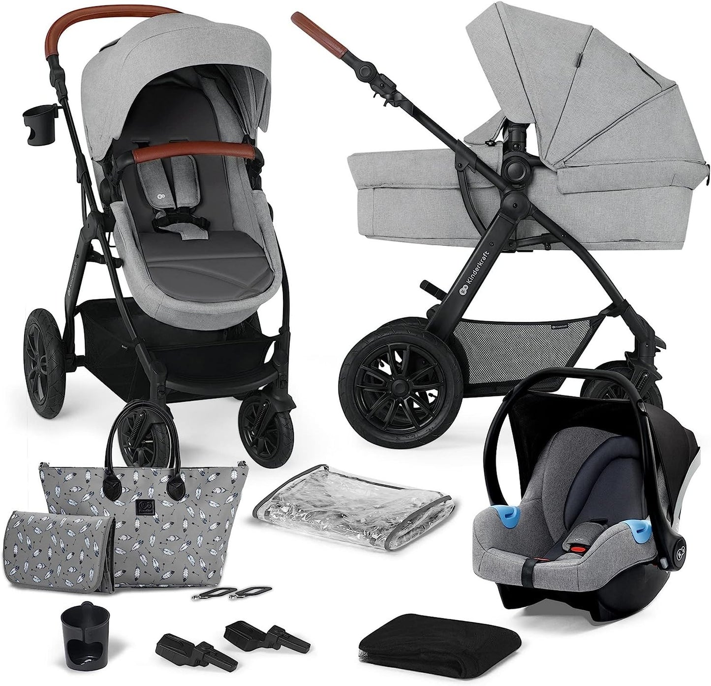 Carrinho de bebê 3 em 1 Kinderkraft XMOOV 2023 