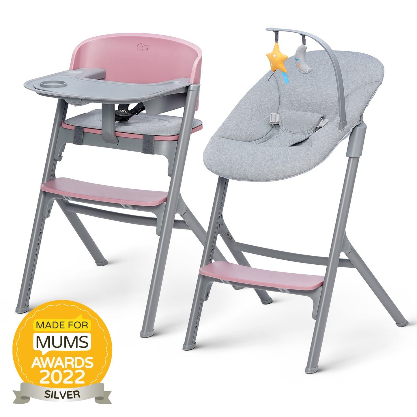 Cadeira alta para bebê + rede Livy Calmee da Kinderkraft 