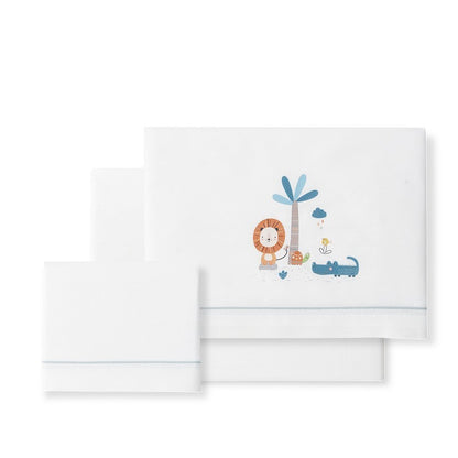 Berço tríptico 100% algodão Palmeira Leão + chupeta da Interbaby