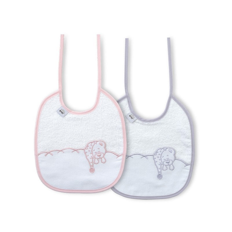 Pacote de 2 babadores Sleepy Bear da Interbaby