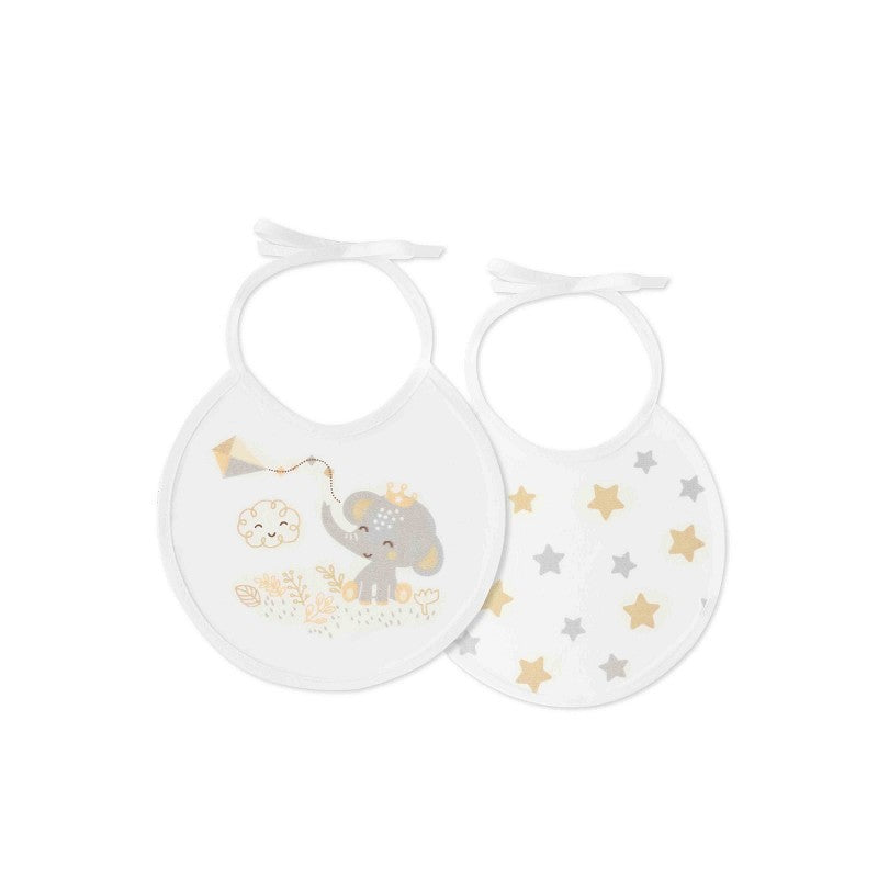 Pack de 2 babadores Elefante/Estrela da Interbaby