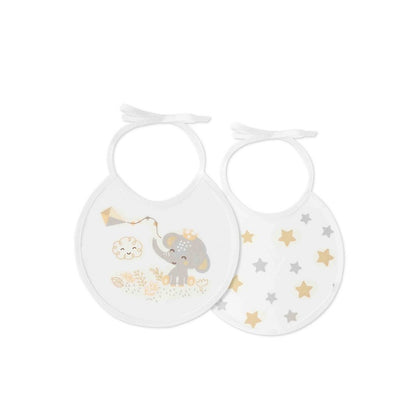 Pack de 2 babadores Elefante/Estrela da Interbaby