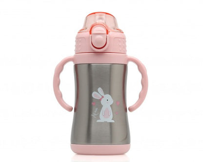 Botella entrenamiento Dino/Conejito 280 ml acero inoxidable Kiokids