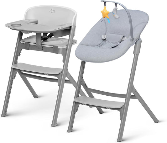 Cadeira alta para bebê IGEE com cadeira de balanço CALMEE da Kinderkraft 