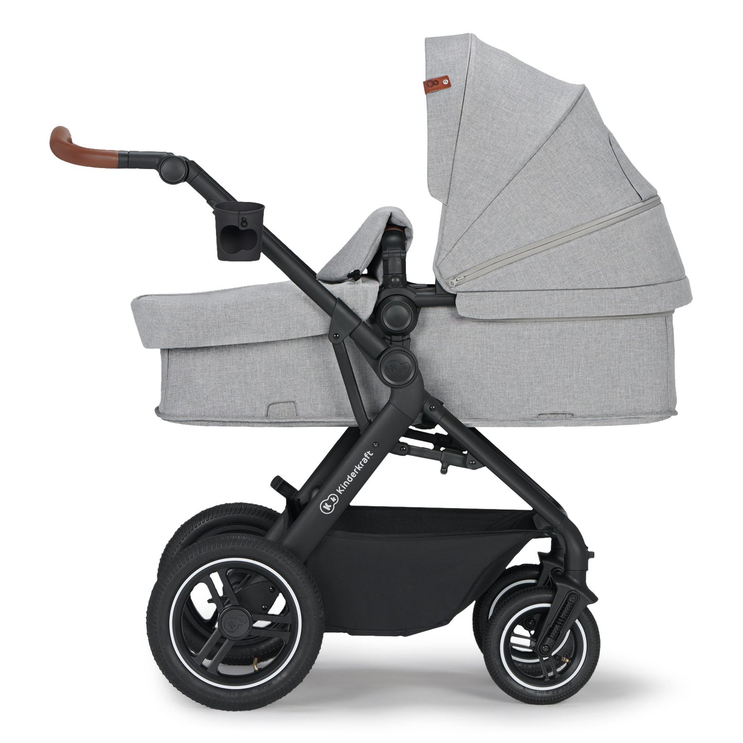 Carrinho de bebê Kinderkraft 3 em 1 B-TOUR com Mink PRO, carrinho desde o nascimento até 22 kg, com cadeirinha