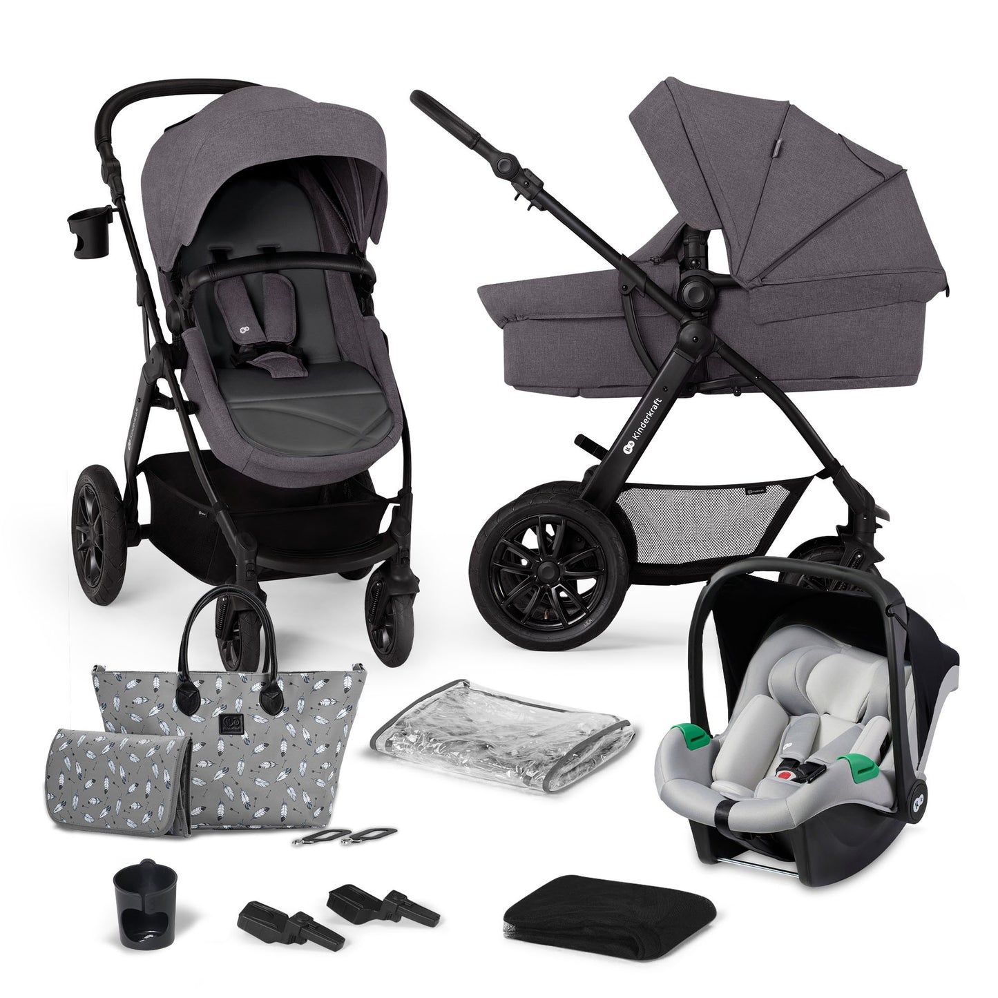 Cochecito Convertible Xmoov 3 en 1 con MINK PRO de Bebé 2023 de Kinderkraft