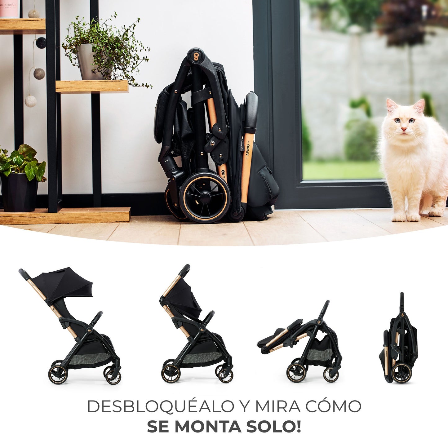 Silla de Paseo bebé APINO con Autoplegado Kinderkraft