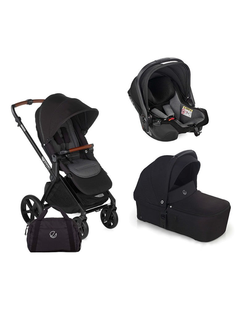 Carrinho de bebê Muum + Alcofa Sweet + Canguru Koos iSize R1 da Jané