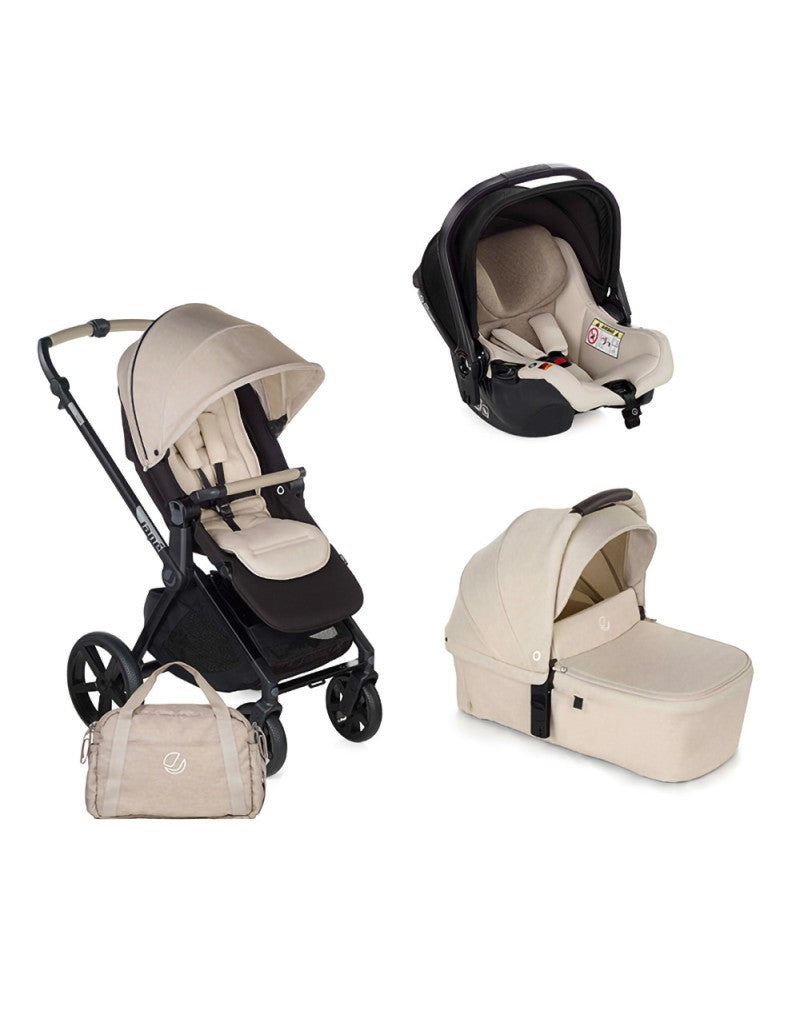 Carrinho de bebê Muum + Alcofa Sweet + Canguru Koos iSize R1 da Jané