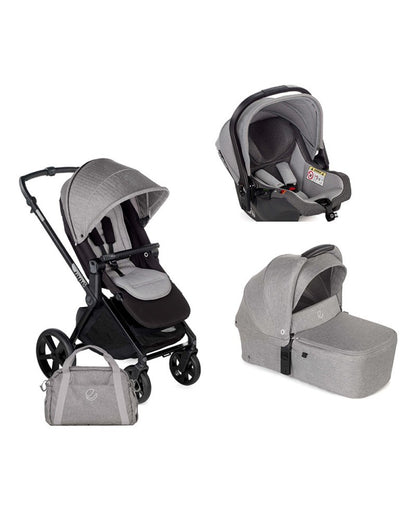 Carrinho de bebê Muum + Alcofa Sweet + Canguru Koos iSize R1 da Jané