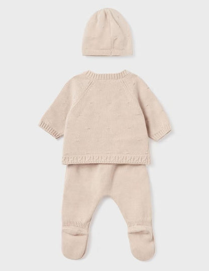 Conjunto de 3 peças de malha de algodão orgânico para bebê 19361 Mayoral