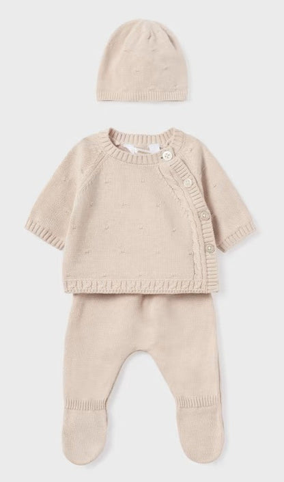 Conjunto de 3 peças de malha de algodão orgânico para bebê 19361 Mayoral