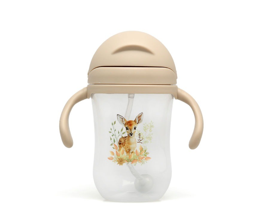 Copo educativo com estampa de veado e urso Kiokids 300ml