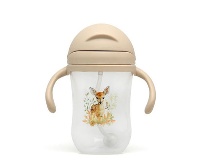 Copo educativo com estampa de veado e urso Kiokids 300ml