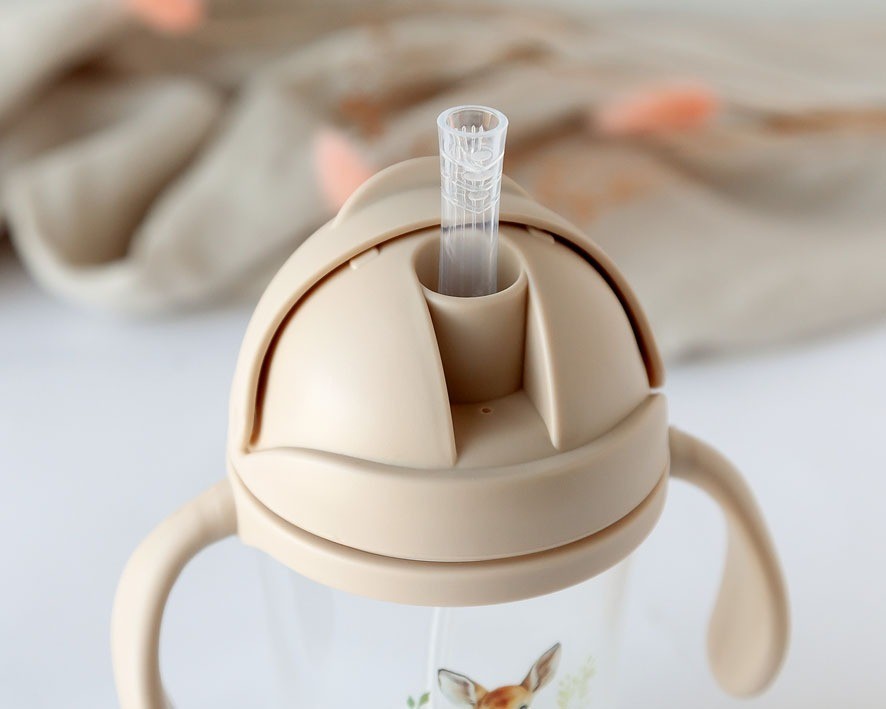 Copo educativo com estampa de veado e urso Kiokids 300ml