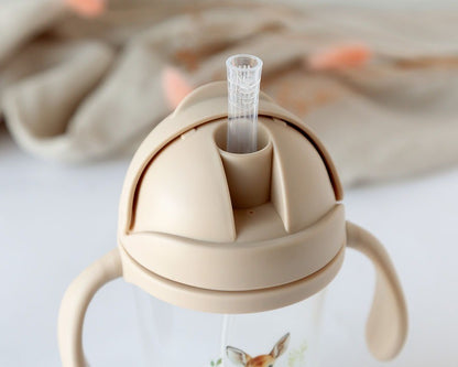 Copo educativo com estampa de veado e urso Kiokids 300ml