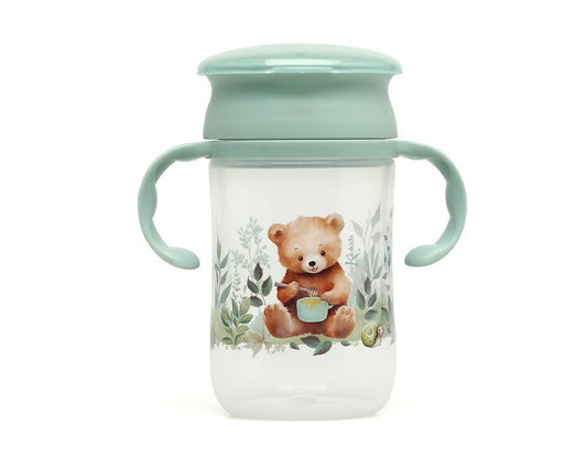 Copo de treinamento Kiokids Sage Bear 330ml