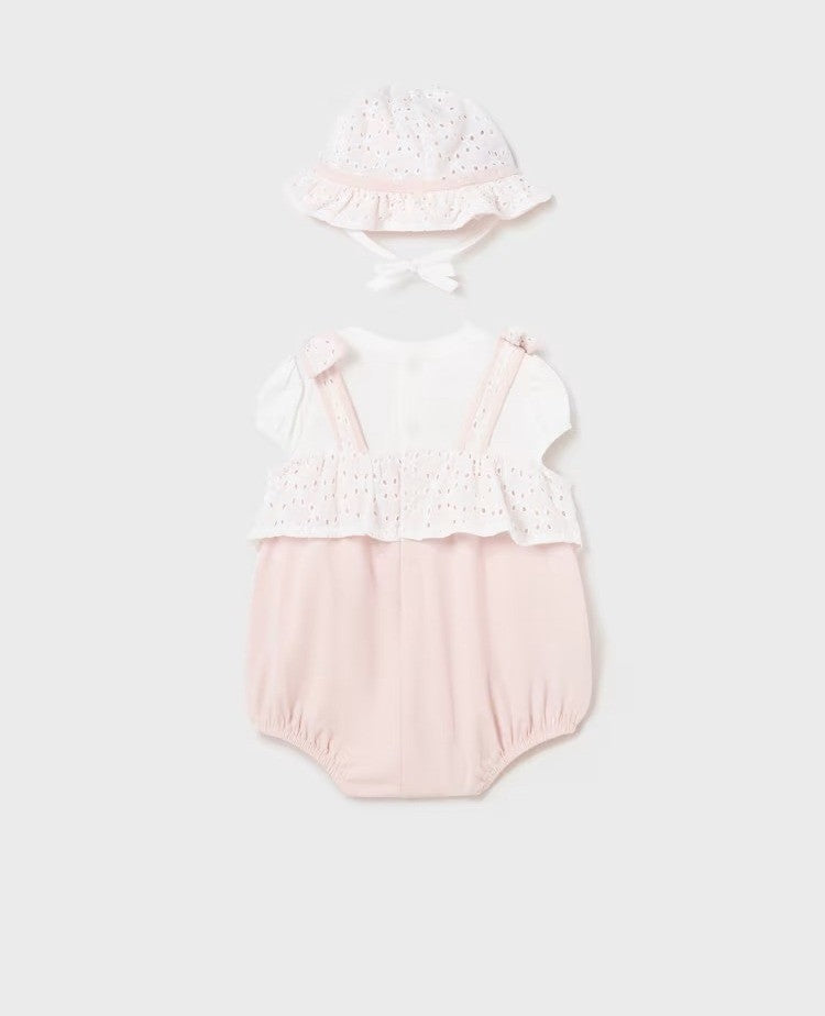 Pelele peto con gorro Better Cotton 1605 de Mayoral