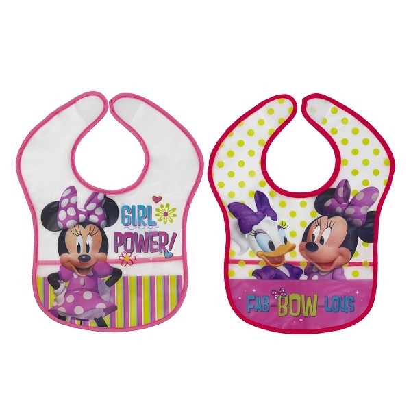 Pacote com 2 babadores Disney Minnie