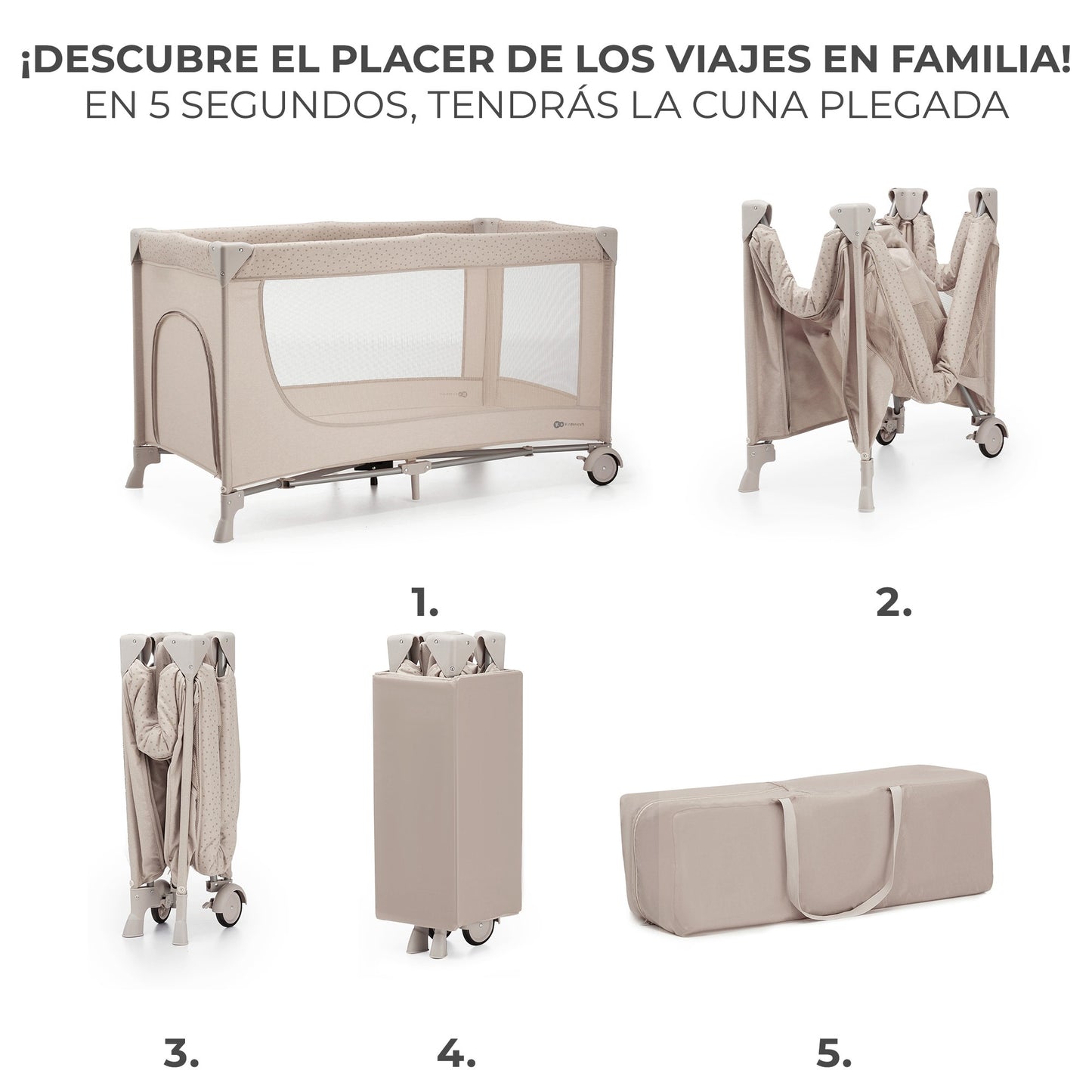 Cuna de viaje 2 en 1 multifunción JOY 2 de Kinderkraft