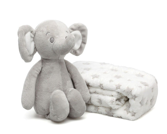 Kiokids Cobertor e Pelúcia Elefante