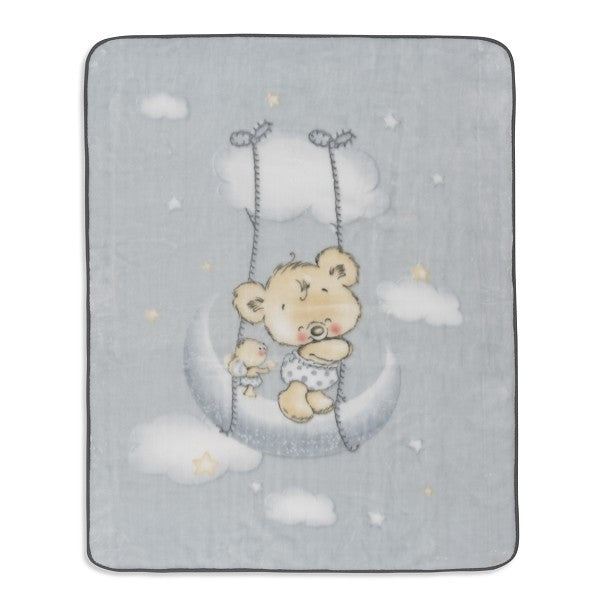 Cobertor de berço de veludo Interbaby Cloud Bear